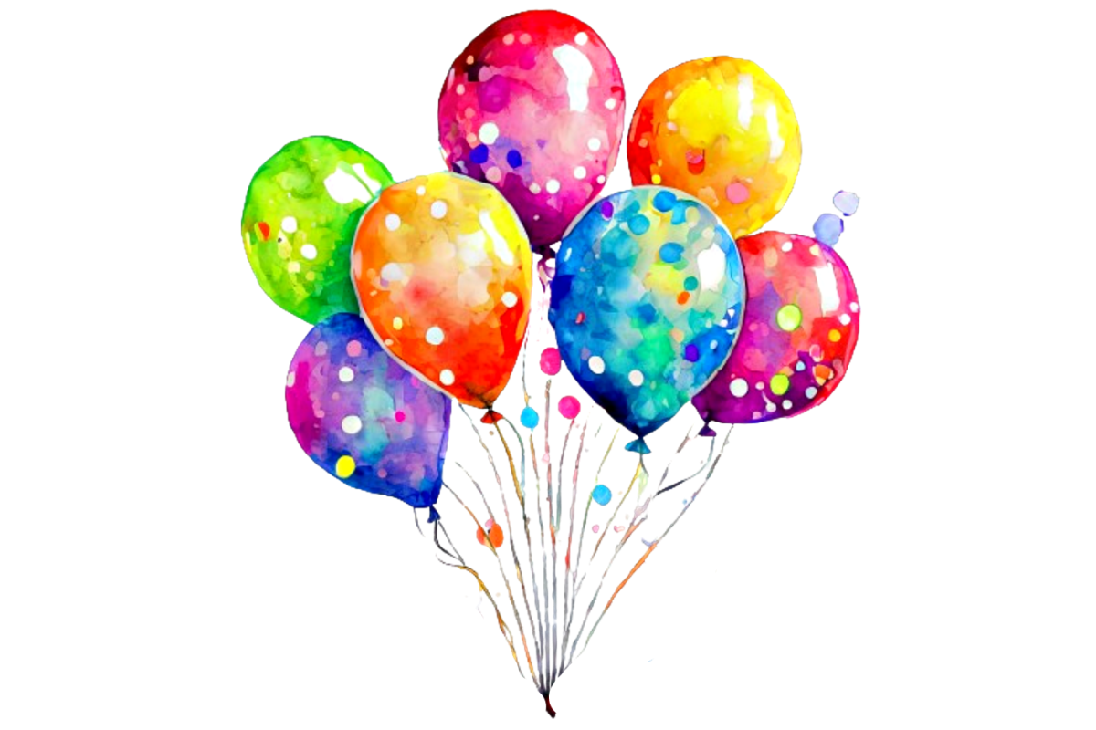 Birthday Balloons Png Graphic