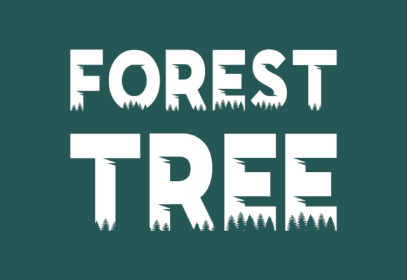 Forest Tree Font - Preview 1