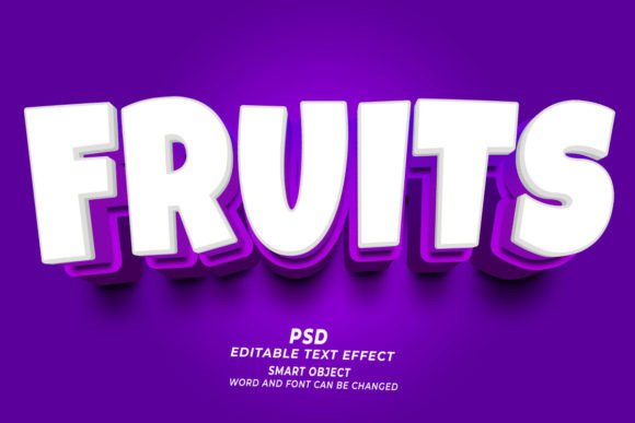 Grape PSD 3D Editable Text Effect Grafika Style warstw Przez TrueVector