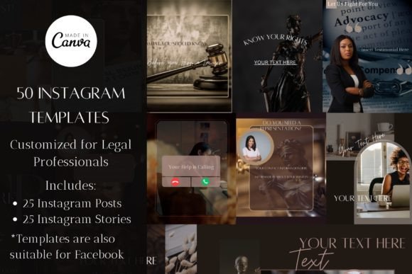 Legal Dark Instagram Graphic Template Graphics