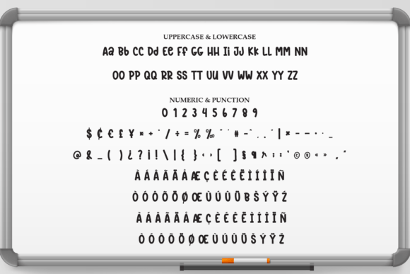 Marker Board Font PNG with transparent background - Preview 6