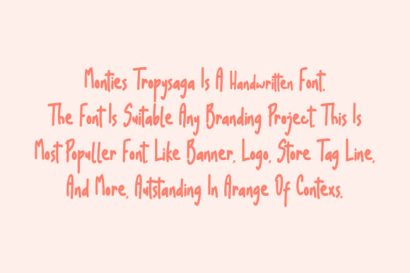 Monties Tropysaga Font PNG with transparent background - Preview 1