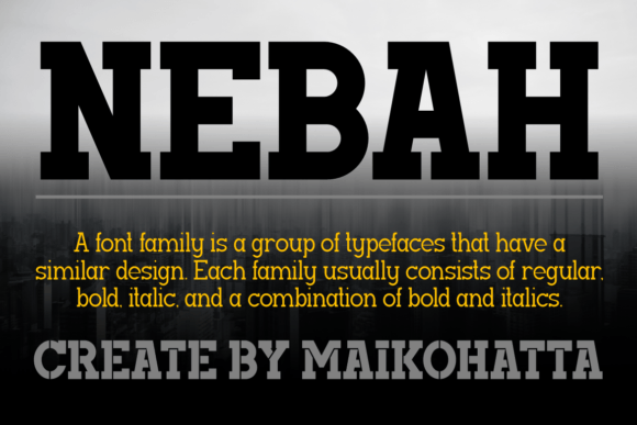 Nebah Font PNG with transparent background - Preview 5