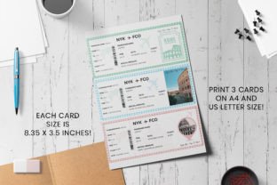 Rome Boarding Pass Templates Graphic by SnapyBiz · Creative Fabrica