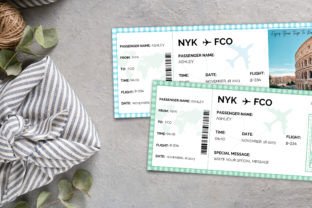 Rome Boarding Pass Templates Graphic by SnapyBiz · Creative Fabrica