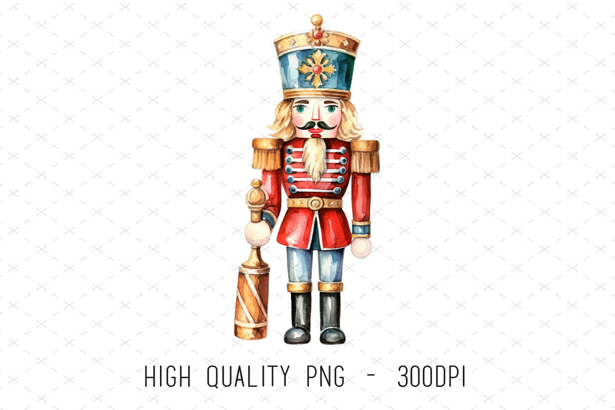 Watercolor Christmas Nutcracker Clipart Graphic by ArtCursor · Creative ...