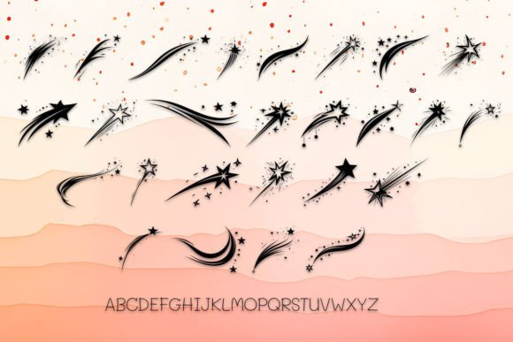 Beautiful Shooting Star Font - Preview 1