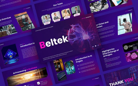 Beltek AI Tech Presentation PowerPoint Template