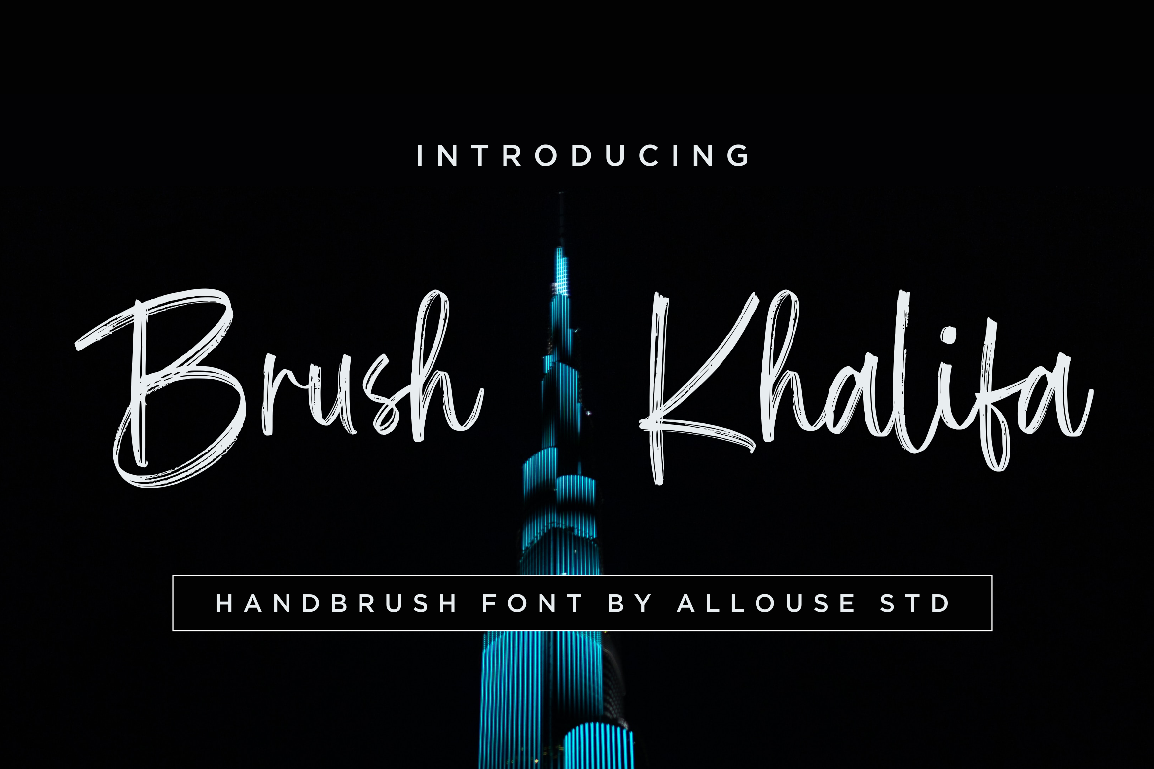 Brush Khalifa preview: bold statement brush display font
