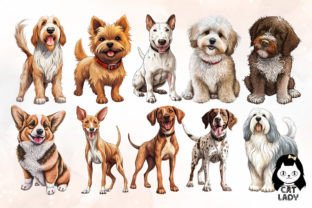 Cute Dog Sublimation Clipart Bundle Graphic by Cat Lady · Creative Fabrica