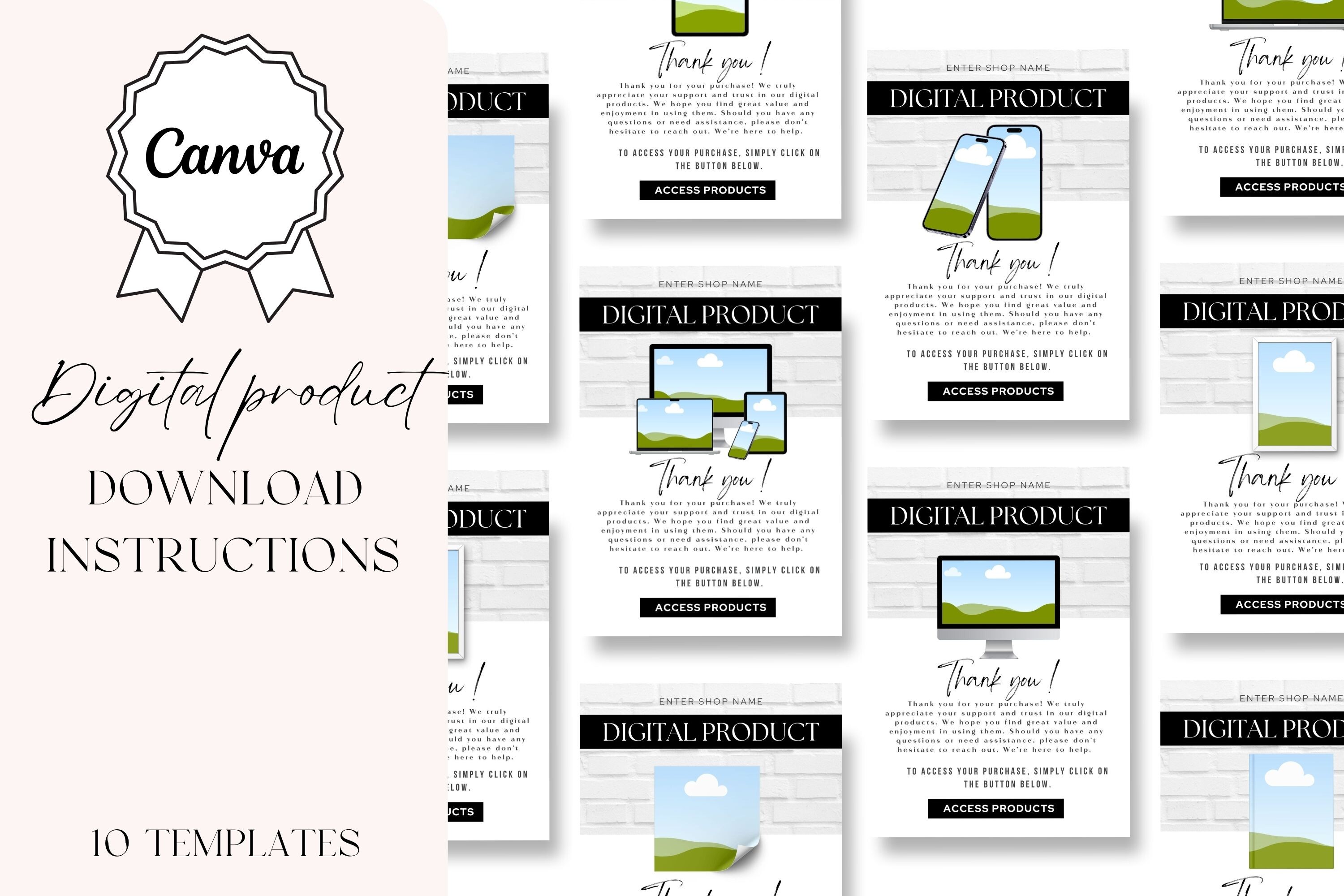 Digital Product Download Instructions Graphic by Digital Emporium ...