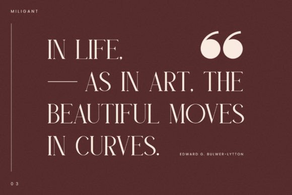 Miligant Serif Font font preview - 2