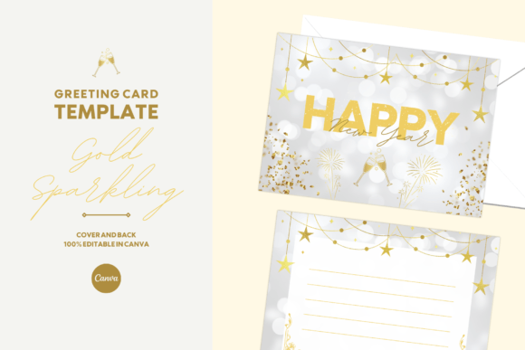 New Year GREETING CARD CANVA TEMPLATE