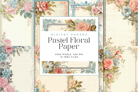 Pastel Floral Paper Journal Pages