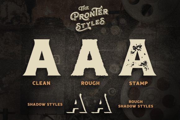 Pronter Font PNG with transparent background - Preview 3