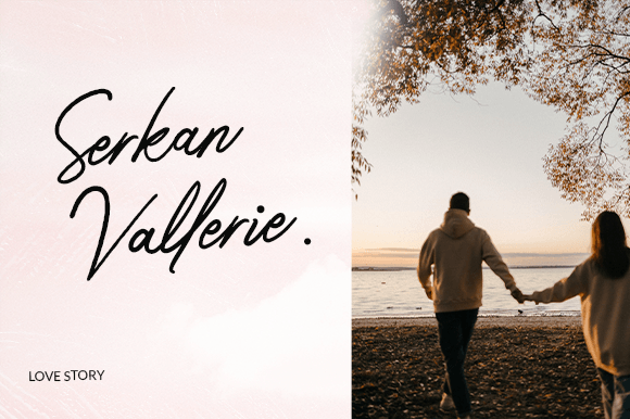 Romantic Ending Font PNG with transparent background - Preview 1