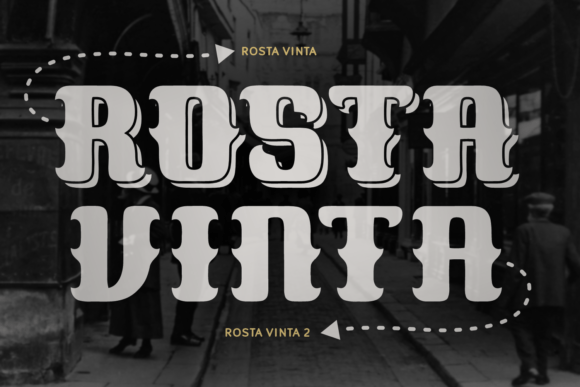 Rosta Vinta Font PNG with transparent background - Preview 1