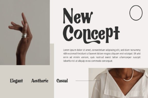 Rouge Vintage Font PNG with transparent background - Preview 1