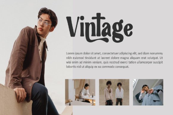 Rouge Vintage Font PNG with transparent background - Preview 2