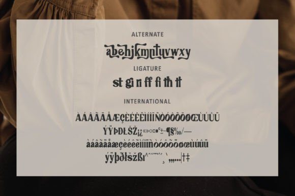 Rouge Vintage Font PNG with transparent background - Preview 5