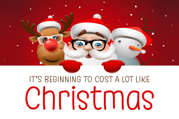 Santa Presents Font PNG with transparent background - Preview 1