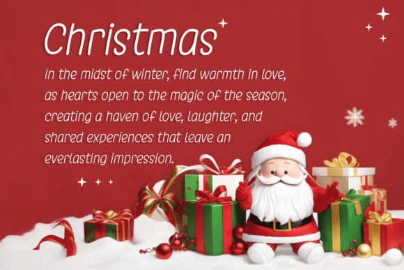 Santa Presents Font PNG with transparent background - Preview 3