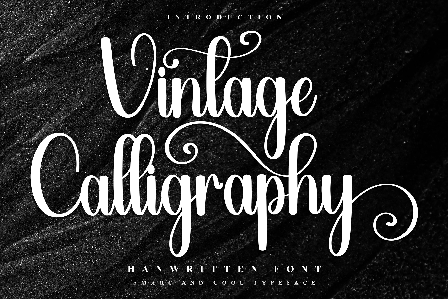 Vintage Calligraphy preview — worn old-world script with antique flourishes