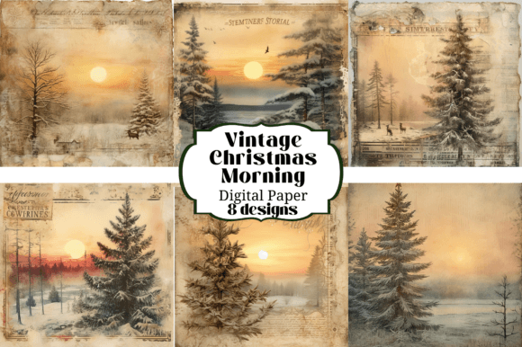 Vintage Christmas Morning Sunrise Images