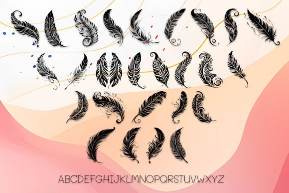 Freedom Maori Feathers Font - Preview 1