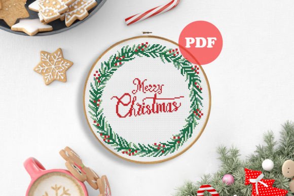 Merry Christmas Cross Stitch Pattern Pdf