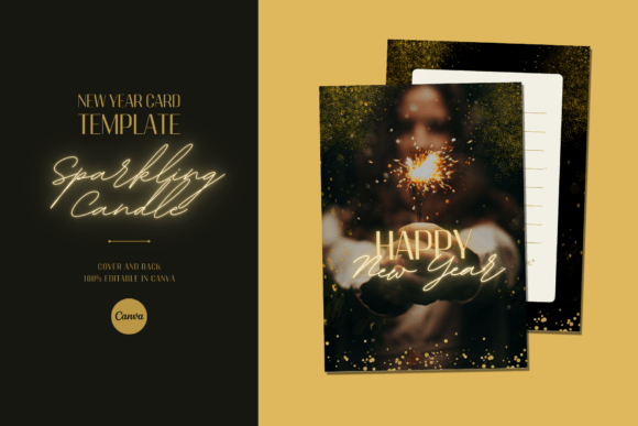New Year GREETING CARD CANVA TEMPLATE