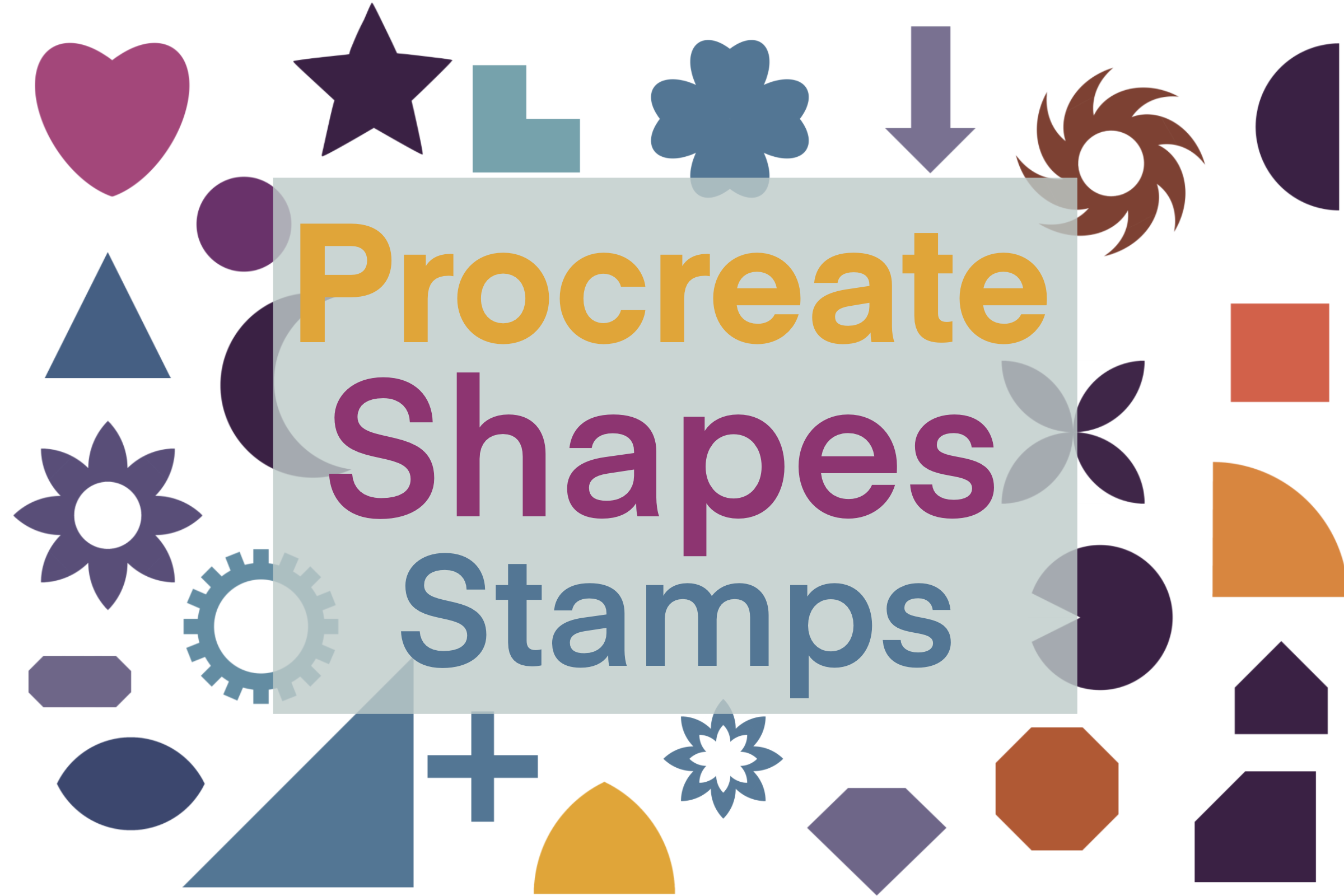 Procreate Shapes Brush Stamps Graphic by Aliss Art · Creative Fabrica