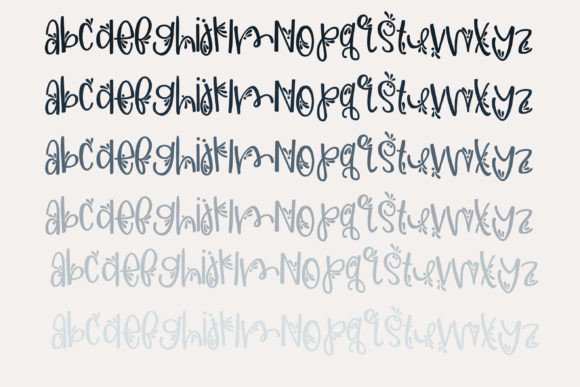 Raspberry Merry Font PNG with transparent background - Preview 3