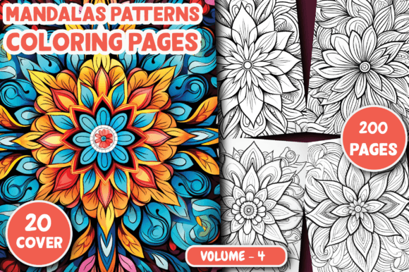 200 Mandalas Patterns Coloring Pages