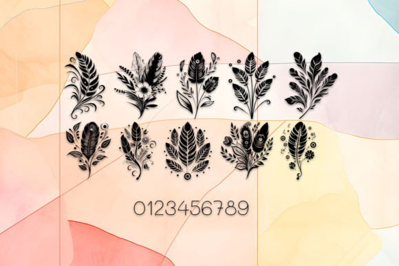 Beautiful Feather Combination Font - Preview 3