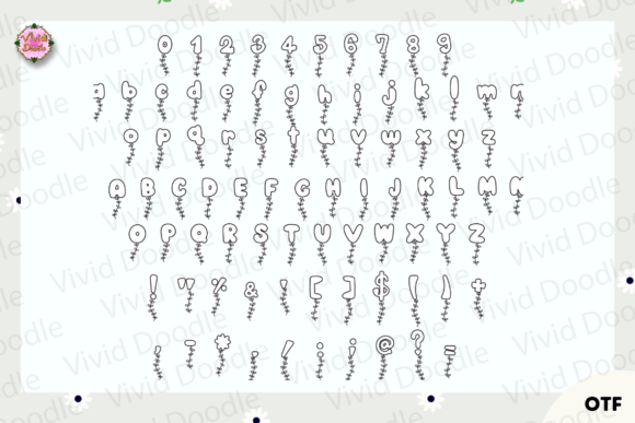 Bubble Flowers Font - Preview 1