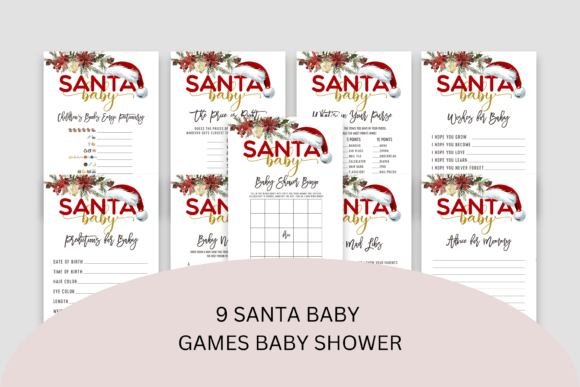 Christmas SANTA BABY Games Baby Shower