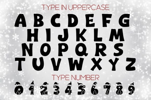 Christmas Santa Hat Font - Preview 2