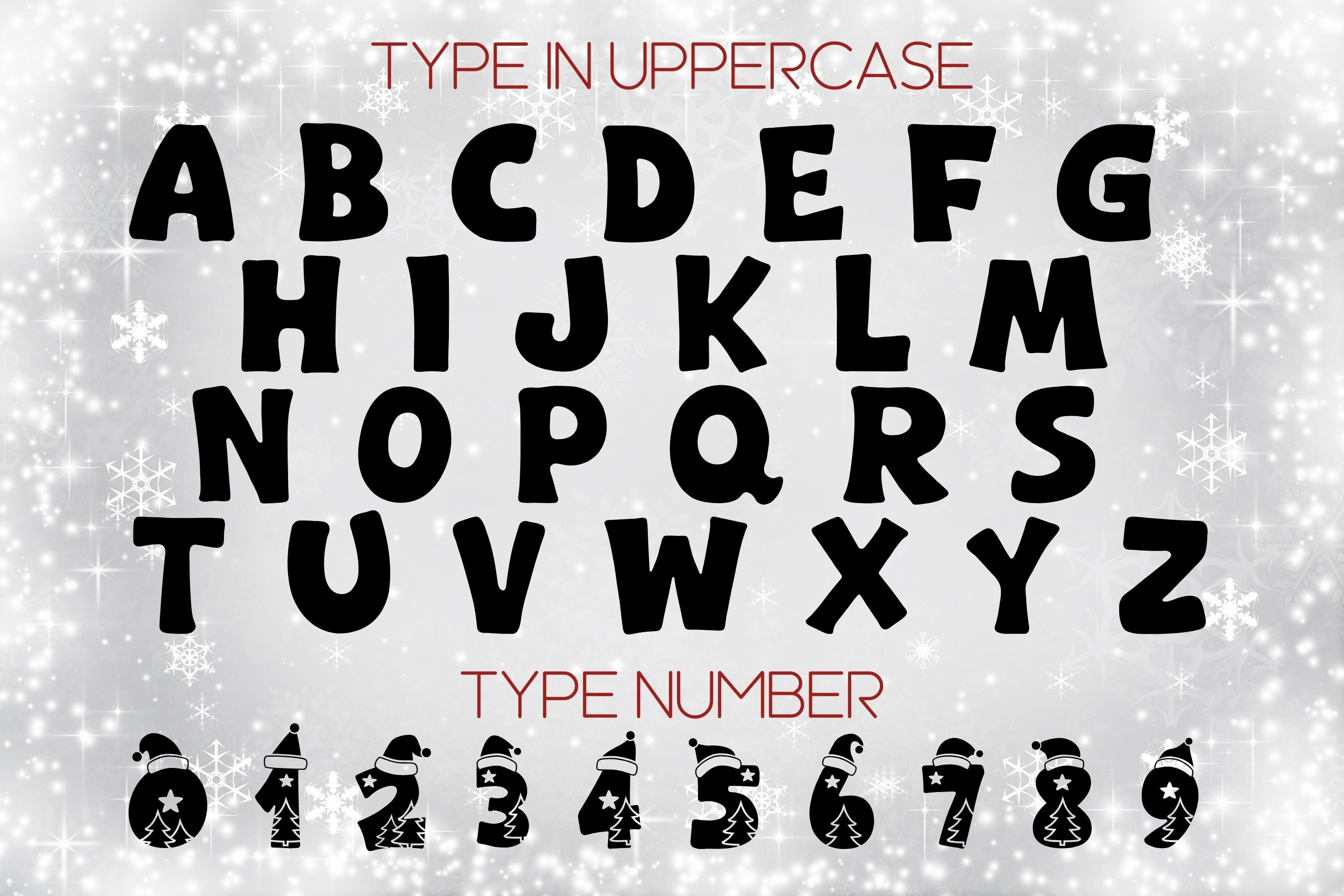 Christmas Santa Hat Font - photo 3