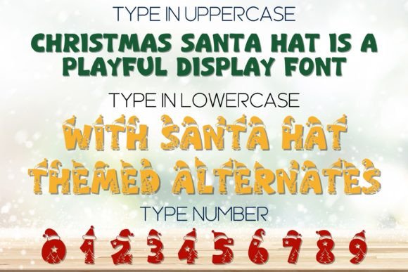 Christmas Santa Hat Font - Preview 3