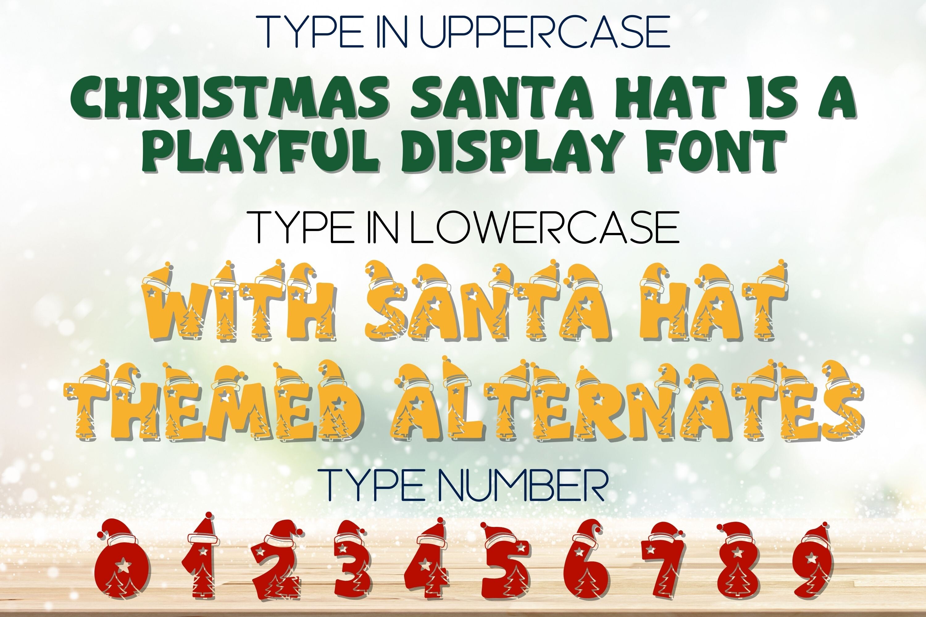 Christmas Santa Hat Font - photo 4