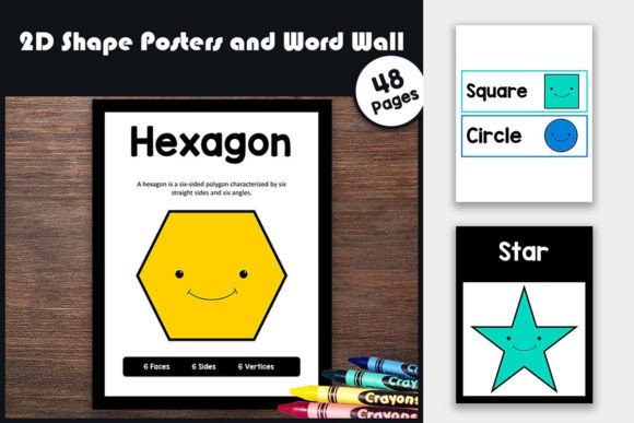Editable 2D Shape Posters & Center Cards