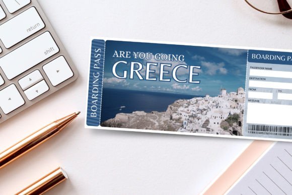 Editable GREECE Surprise Trip Gift Ticket