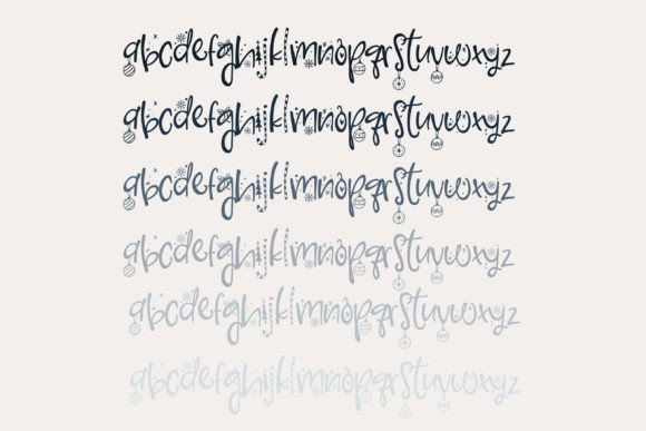Iridescent Mistletoe Font PNG with transparent background - Preview 4