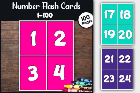 Large Number Flash Cards 1-100 & Format