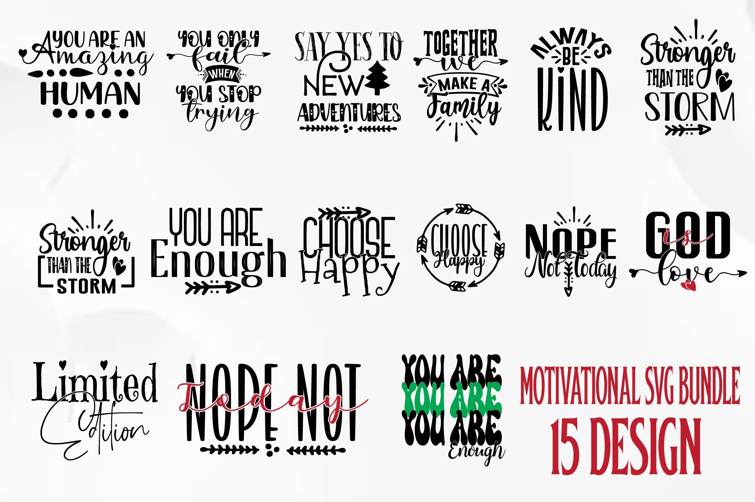 Motivational SVG Bundle Graphic by Adnnan333 · Creative Fabrica