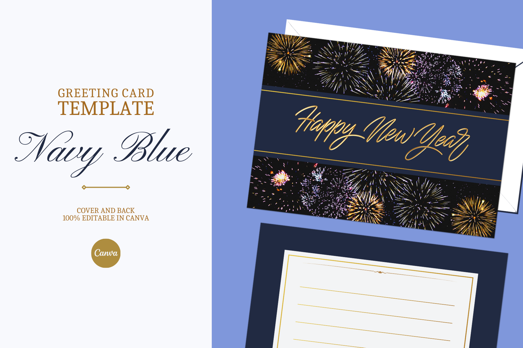 New Year GREETING CARD CANVA TEMPLATE