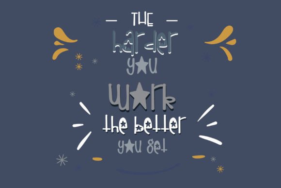 Oh Little Star Font PNG with transparent background - Preview 2