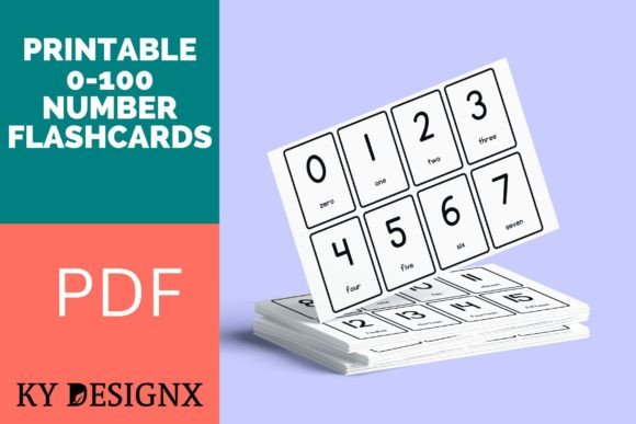 Printable Number Flashcards 0-100 and 200-1000