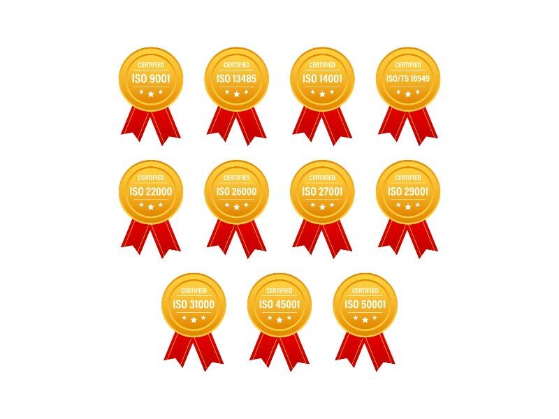 Iso. View Labels Set of ISO Certification Stamp and Label Graphic by DG-Studio ...